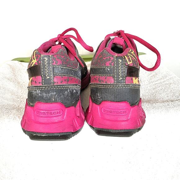 Reebok Zigtech Women's Sz 7 Running Shoes Gray Pink Orange Crossfit No Insole - Picture 5 of 12